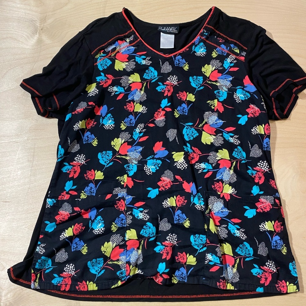 Runway by Cherokee Scrub Top Large (IW) - Picture 4 of 8